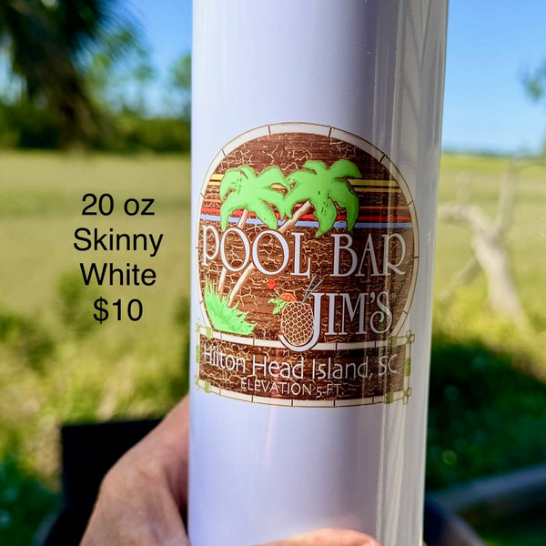 20 Oz White Tumbler