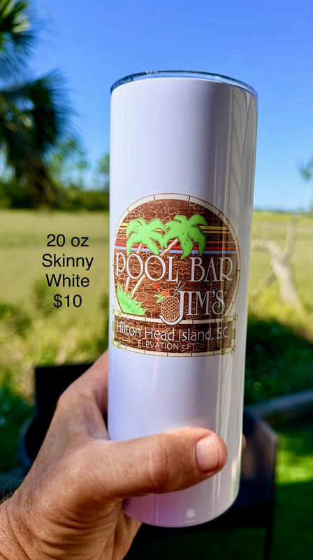 20 Oz White Tumbler